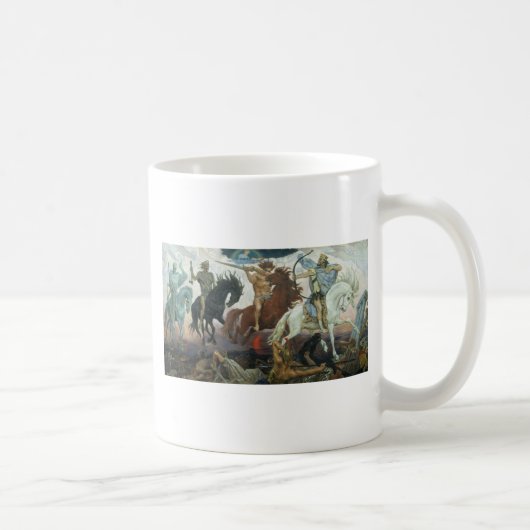 De vier paarden van Apocalypse van Viktor Vasnetso Koffiemok (Rechts)