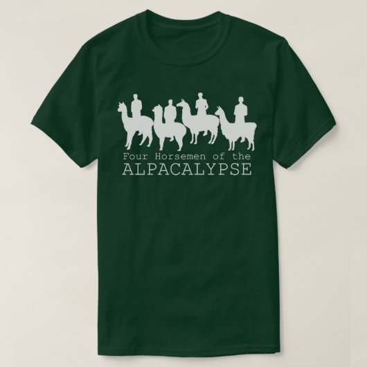 De vier paarden van de Alpacalypse T-shirt (Design voorkant)