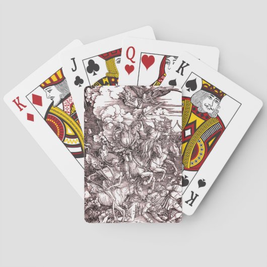 De vier paarden van de Apocalyps (Dürer, 1498) Pokerkaarten (Achterkant)