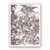 De vier paarden van de Apocalyps (Dürer, 1498) Sticker (Voorkant)