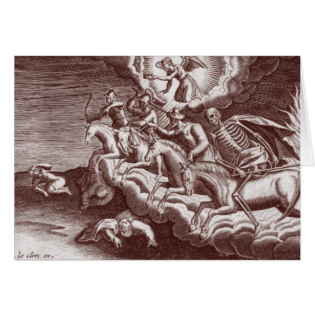 De vier paarden van de Apocalyps - Kaart (Voorkant Horizontaal)