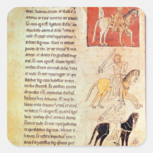 De vier paarden van de Apocalyps Vierkante Sticker