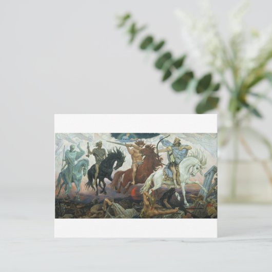 De vier paarden van de Apocalyspe Briefkaart (Staand voorkant)