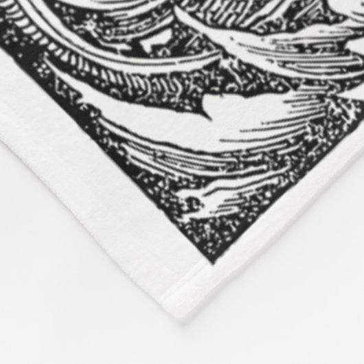 De vier paardenveenvlek fleece deken (Hoek)