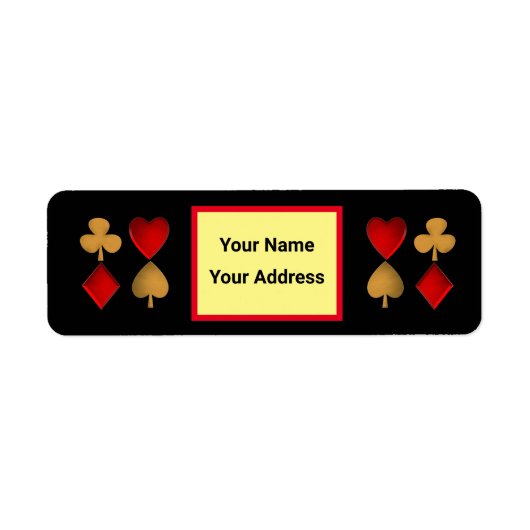 De vier pakken, persoonlijk etiket (Voorkant)