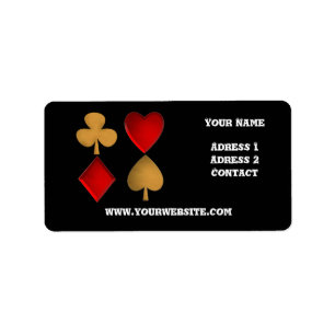 De vier pakken, persoonlijk etiket