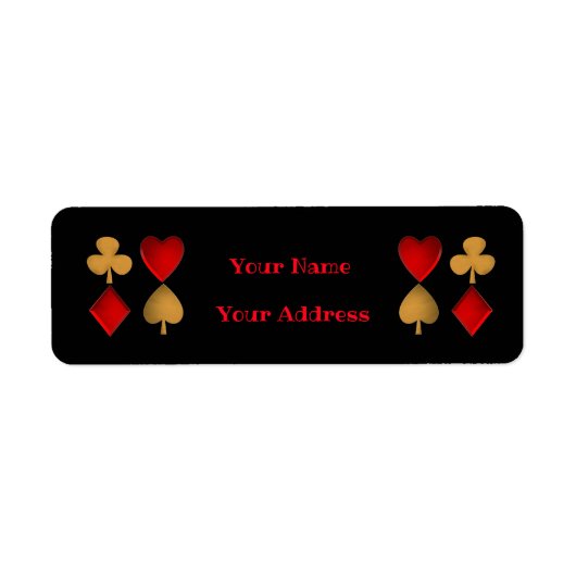 De vier pakken, persoonlijk etiket (Voorkant)