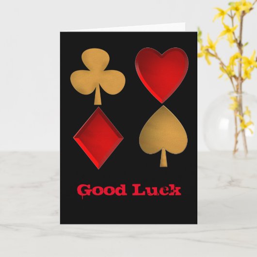 De vier pakken, persoonlijk kaart (Gele Bloem)