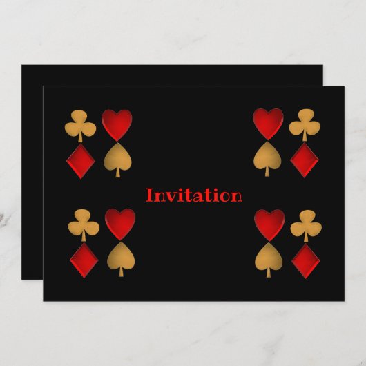 De vier pakken, persoonlijk kaart (Voorkant / Achterkant)