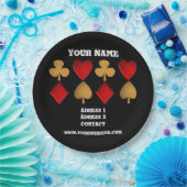 De vier pakken, persoonlijk papieren bordje (Feest)