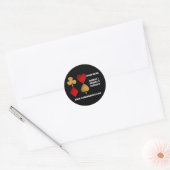 De vier pakken, persoonlijk ronde sticker (Envelop)