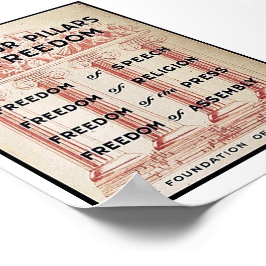 De vier pijlers van de vrijheid poster (Hoek)