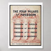 De vier pijlers van de vrijheid poster (Voorkant)