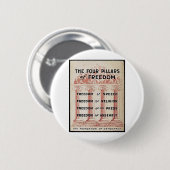 De vier pijlers van de vrijheid ronde button 5,7 cm (Voorkant /achterkant)