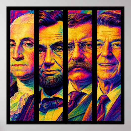 De Vier Presidenten Poster (Voorkant)
