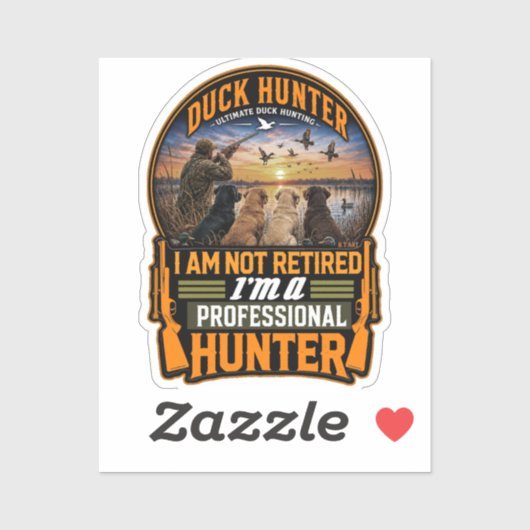 De Vier Retrievers – Eendenjacht Sticker (Vel)