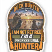 De Vier Retrievers – Eendenjacht Sticker (Voorkant)