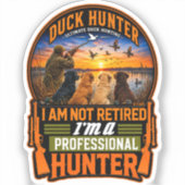 De Vier Retrievers – Eendenjacht Sticker (Voorkant)