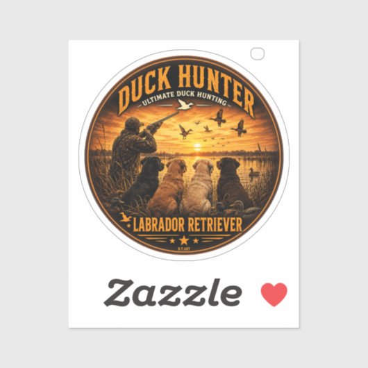 De Vier Retrievers – Eendenjacht Sticker (Vel)