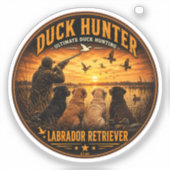De Vier Retrievers – Eendenjacht Sticker (Voorkant)