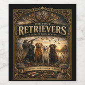 De Vier Retrievers – Eendenjacht  Wijn Etiket (Enkel label)