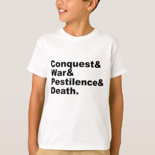 De Vier Ruiters - Oorlog Pestilentie Dood Overwinn T-shirt