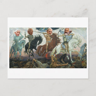 De vier ruiters van de Apocalyps Ansichtkaart Briefkaart
