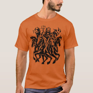 De vier ruiters van de Zombie Apocalyps T-shirt