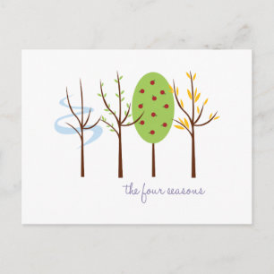 De vier seizoenen briefkaart