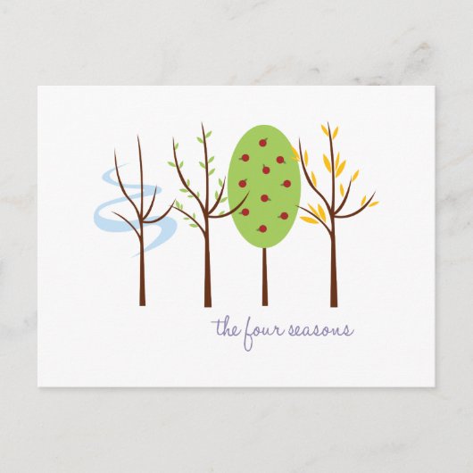 De vier seizoenen briefkaart (Voorkant)