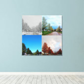 DE VIER SEIZOENEN CANVAS AFDRUK (Insitu (Houten vloer))