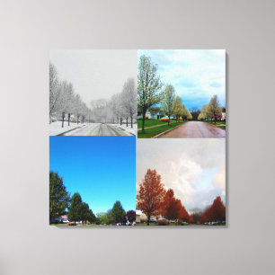 DE VIER SEIZOENEN CANVAS AFDRUK