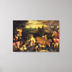 De vier seizoenen: herfst canvas afdruk
