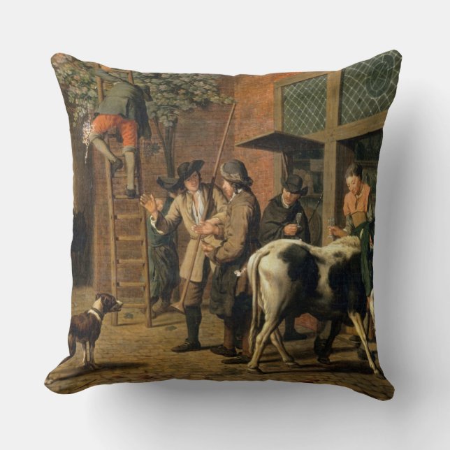 De vier seizoenen, herfst (olie op canvas) (zie 16 kussen (Voorkant)