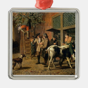 De vier seizoenen, herfst (olie op canvas) (zie 16 metalen ornament