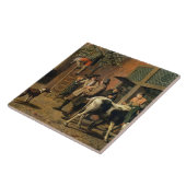 De vier seizoenen, herfst (olie op canvas) (zie 16 tegeltje (Zijkant)