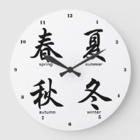 De vier seizoenen, Japanse Kanji
