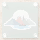 De vier seizoenen van de Adirondacks Glazen Onderzetter (Achterkant)