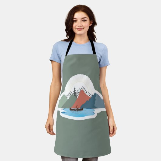 De vier seizoenen van de Adirondacks Schort (Gedragen)