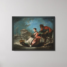 De vier seizoenen van de winter door François Bouc Canvas Afdruk