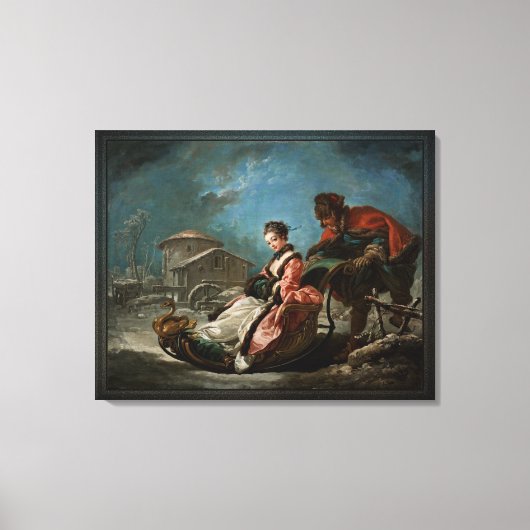 De vier seizoenen van de winter door François Bouc Canvas Afdruk (Voorkant)