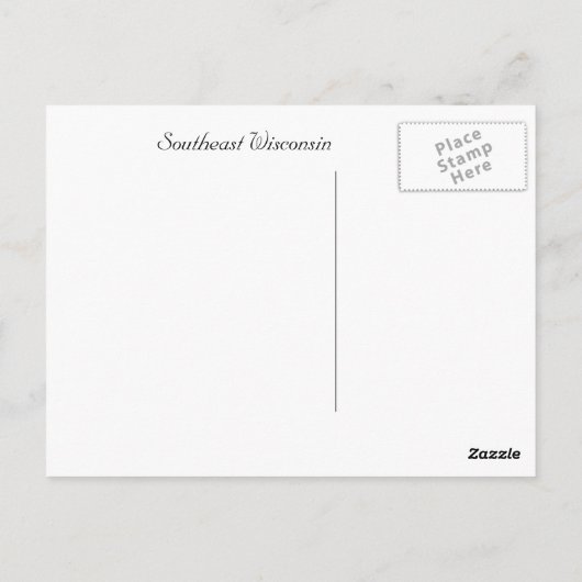 De vier seizoenen van Wisconsin Briefkaart (Achterkant)