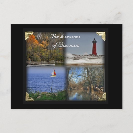 De vier seizoenen van Wisconsin Briefkaart (Voorkant)