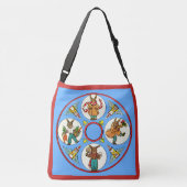 de vier seizoensdrukken van de bunny crossbody tas (Achterkant)