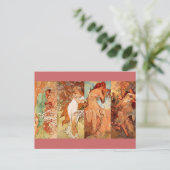 De vier sessies - Art nouveau Briefkaart (Staand voorkant)