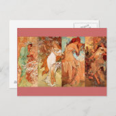 De vier sessies - Art nouveau Briefkaart (Voorkant / Achterkant)