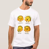 De vier stemmingen van Tacos | Grappige Nationale T-shirt (Voorkant)
