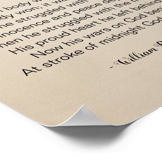 De vier tijdperken van het Man gedicht-inkepposter Poster (Hoek)