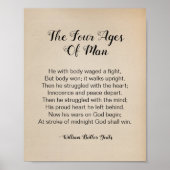 De vier tijdperken van het Man gedicht-inkepposter Poster (Voorkant)