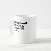 De vier voorvadersgezichten van Mount Rushmore Koffiemok (Voorkant links)